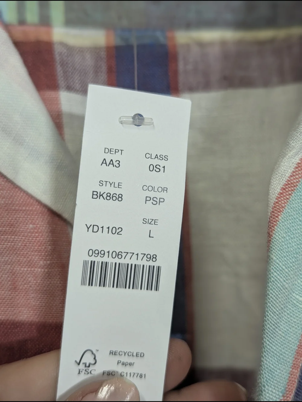 J. Crew Irish Linen Short-Sleeve Plaid Camp Shirt Baird McNutt L